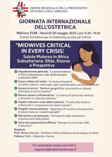 Evento formativo ”Le Ostetriche nelle missioni umanitarie”